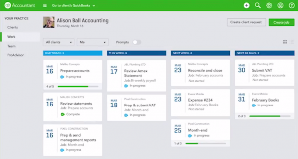 QuickBooks Online Accountant: Practice management