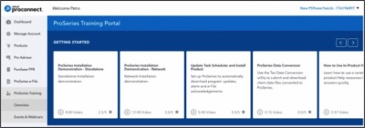 Intuit ProConnect ProSeries Training Portal 2018