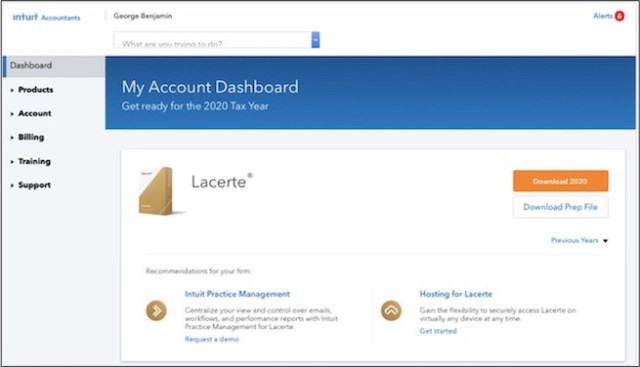 My Account Dashboard LC 2020